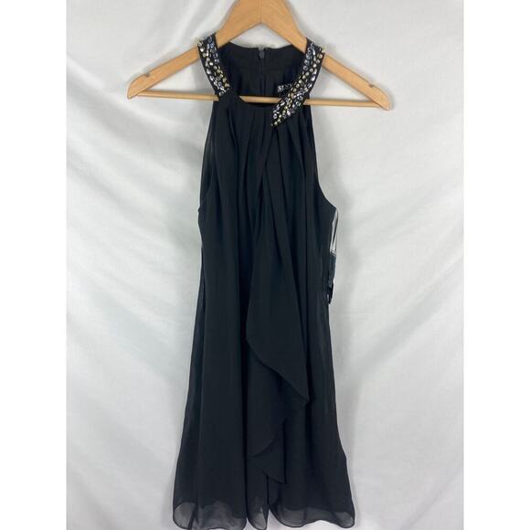 SLNY Beaded Top Flowy Cocktail Dress Size 6 - Picture 1 of 5